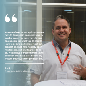 Testimonial from previous addiction treatment patient